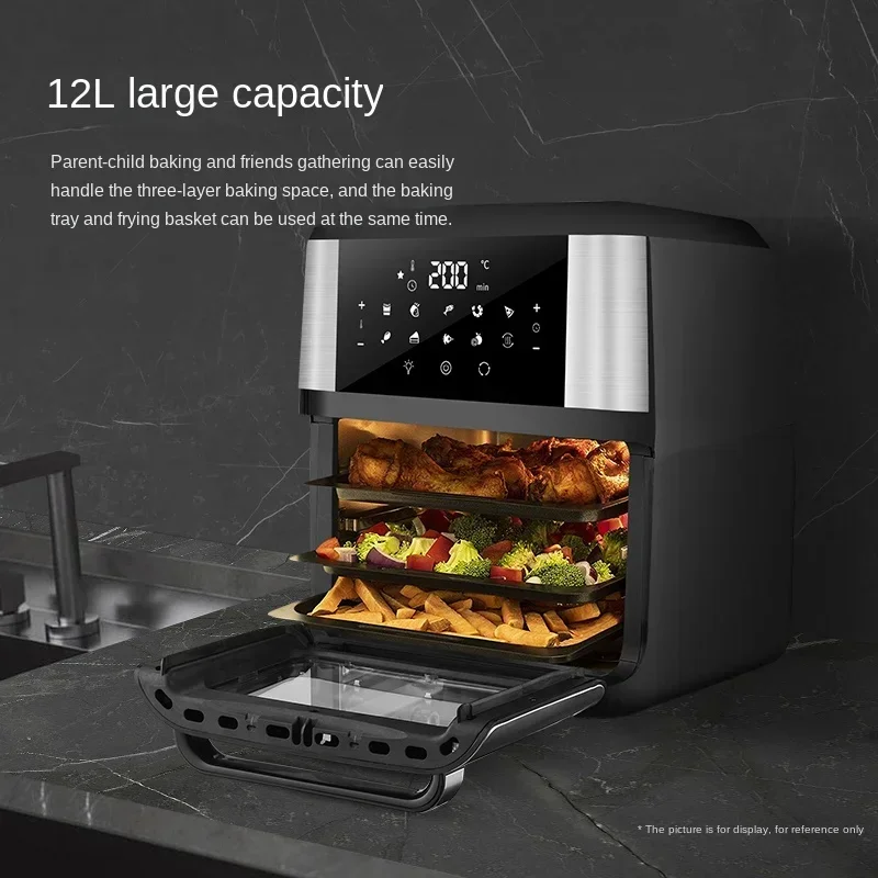 Vendas quentes fritadeira de ar forno elétrico pizza multi-função tudo-em-um máquina grande capacidade óleo-livre baixo gordura doméstico forno pizza