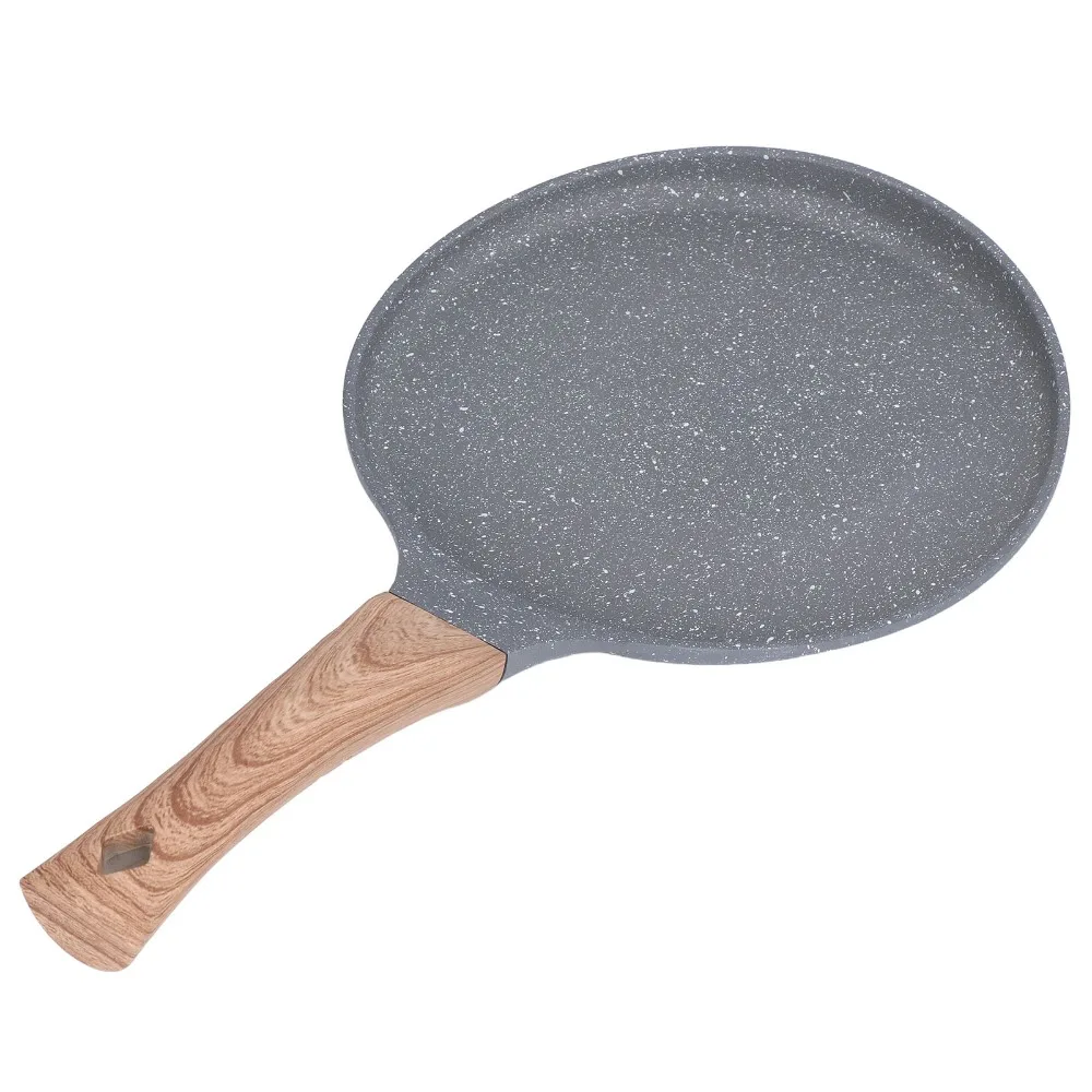 8 Inch Flat Skillet Aluminum Alloy Nonstick Dosa Tawa Easy To Clean Grey Pancake Skillet Cooking Crepes/Omelette/Dosa/Roti