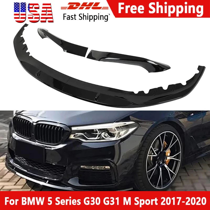 

For BMW 5 Series G30 G31 M Sport 2017-2020 Car Front Bumper Spoiler Lip Lower Splitter Spolier Diffuser Front Lips Car Body Kit