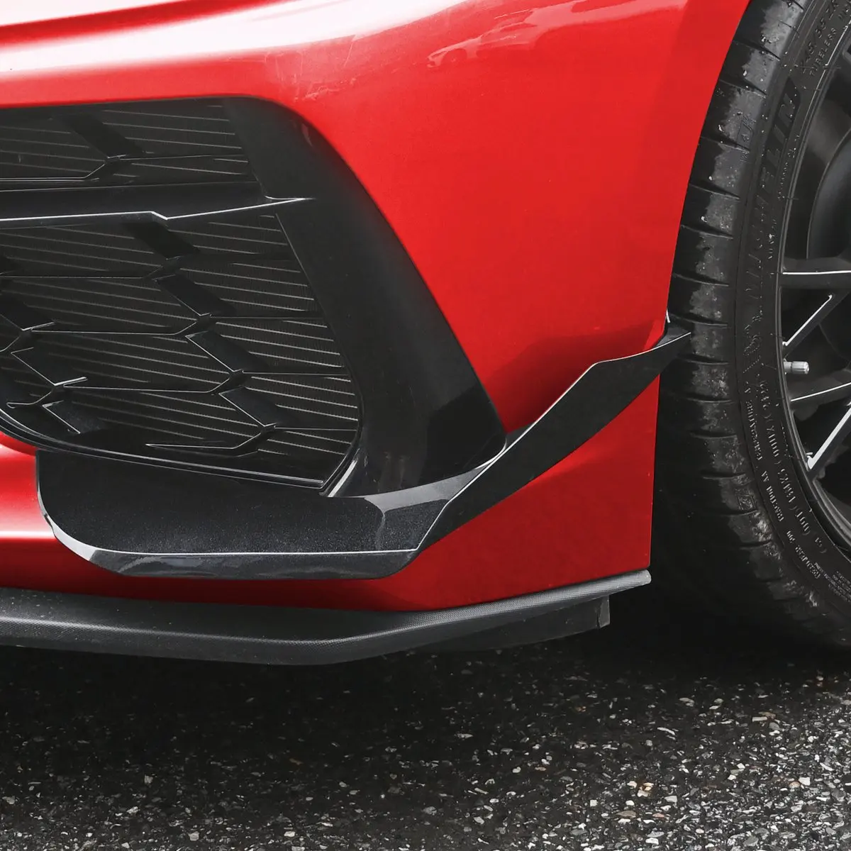 سيارة الجانب الجسم الوفير تنفيس الهواء زعانف الكسوة ل كورفيت C8 كوبيه للتحويل HTC ستينغراي Canards 2020 2021 2022 2023 2024 #4