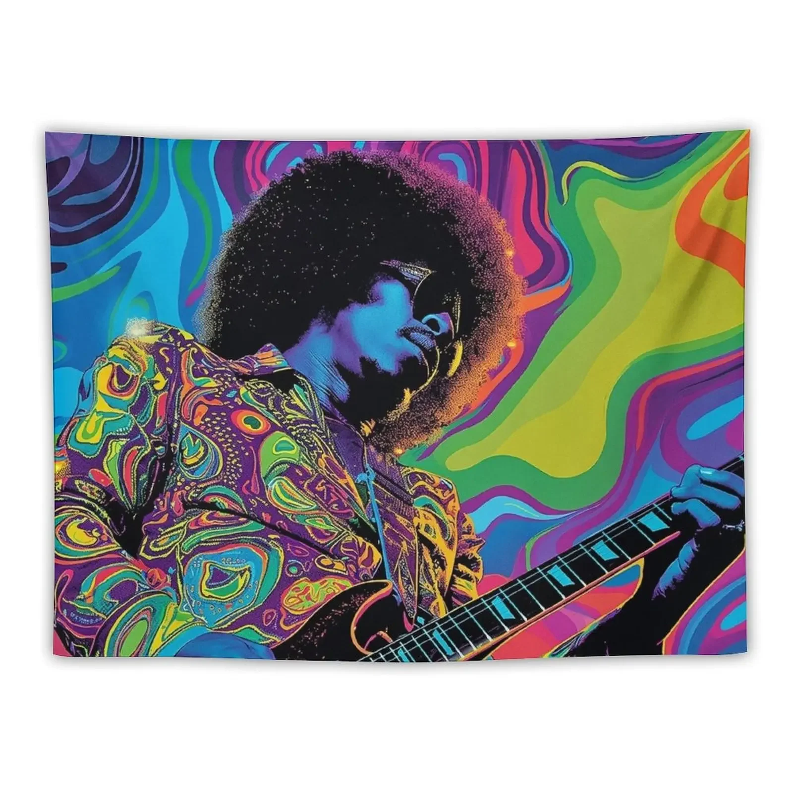 

Rhythmic Legends Guitarist Tapestry Bedroom Deco Wall Hangings Decoration Wall Decor Hanging Tapestry