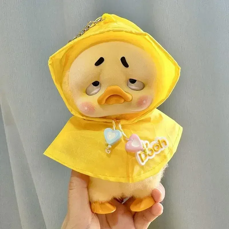 Chubasquero para muñeca, impermeable de algodón para muñeca, vestido con cordón ajustable, muñecos de peluche, ropa impermeable de tela, regalo para accesorios para muñecas de 15cm