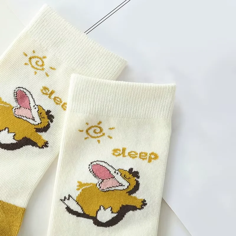 5 Paar zufällig bedruckte Pokémon-Anime-Baumwollsocken für Damen, neutral, lässig, niedliches Entenmuster, niedrig geschnittene kurze Socken – Detail 6