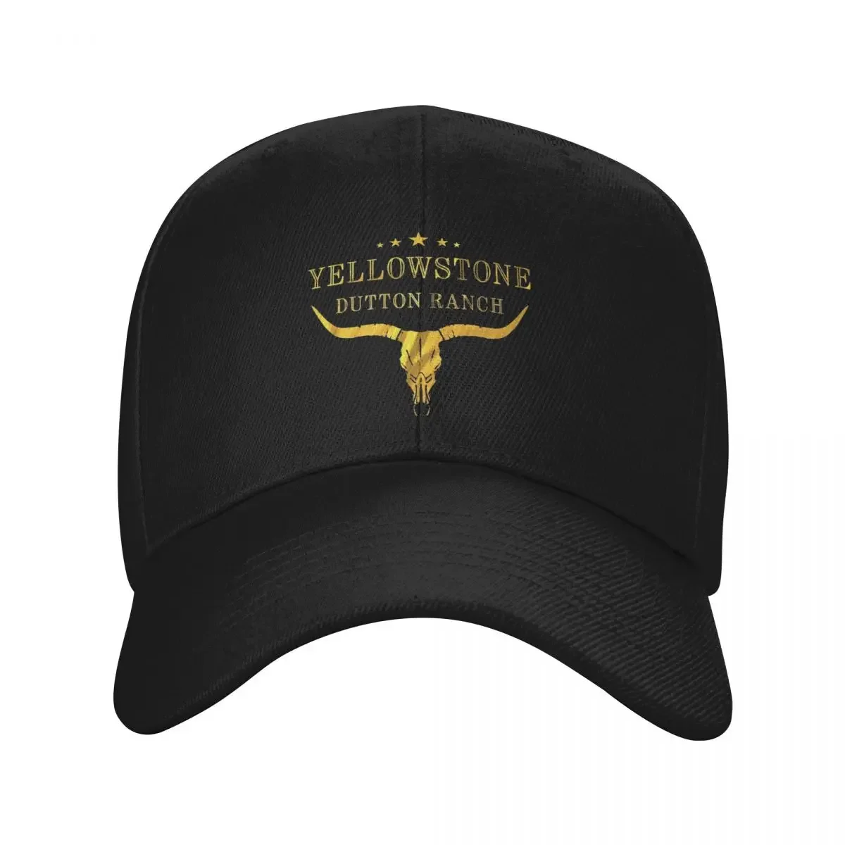 Benutzerdefinierte Punk Unisex Yellowstone Dutton Ranch Bull Skull Baseball Cap Erwachsene verstellbare Papa Hut für Männer Frauen Hip Hop Snapback Caps