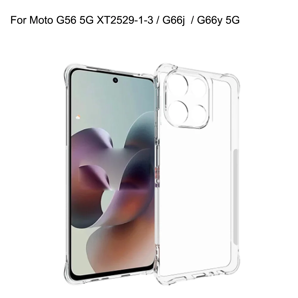 Funda protectora transparente para Moto G56 5G XT2529-1-3, funda protectora de silicona a prueba de golpes para MOTO G66y 5G, Fundas para MOTO G66j