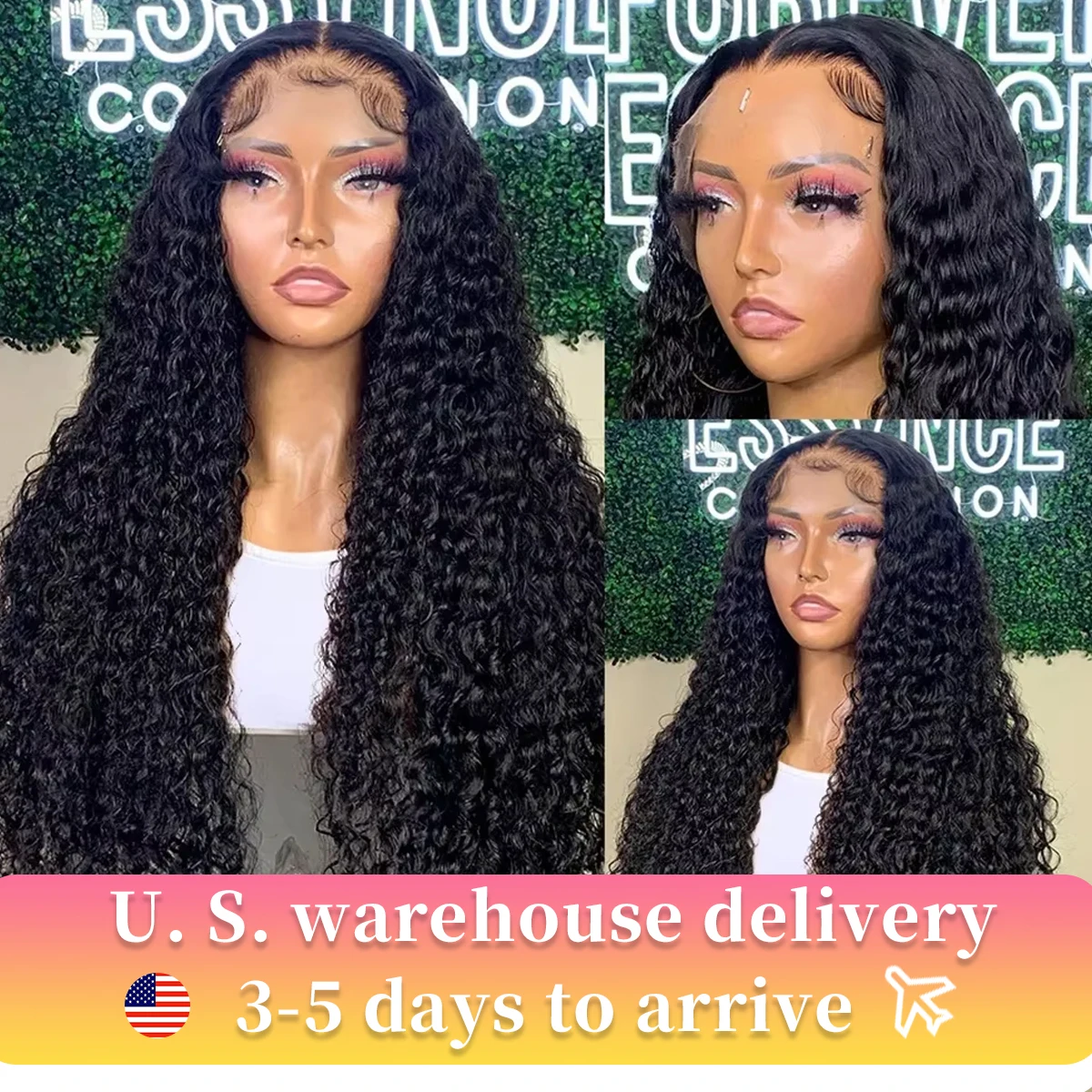 HD Transparent Deep Wave Frontal Wig 13x4/13x6 Curly Lace Front Human Hair Wigs For Women Wet And Wavy Water Closure Wig