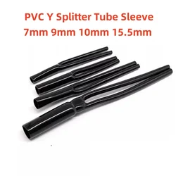 PVC Y 스플리터 튜브 슬리브 스피커 오디오 케이블 와이어, 하이파이 케이블 바지, 부드러운 고무 오디오 케이블, 7mm, 9mm, 10mm, 15.5mm, 1 개, 2 개, 5 개