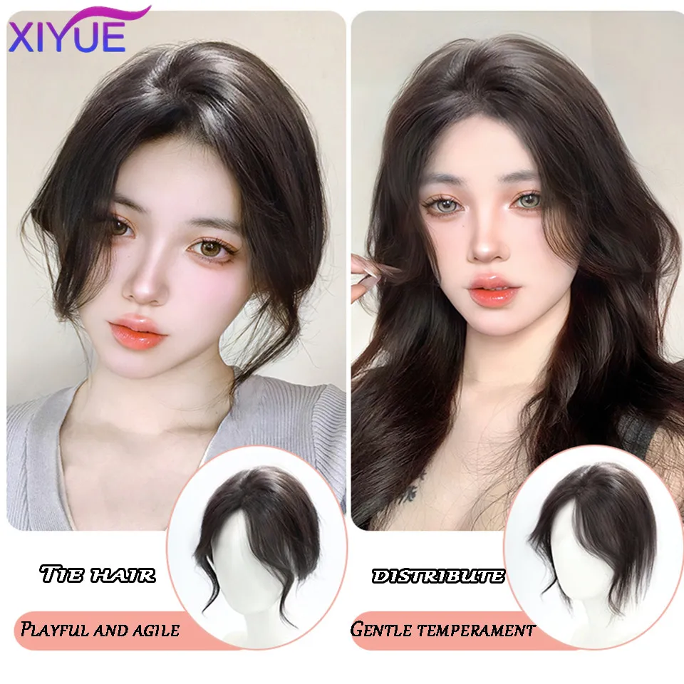 XIYUE Natural bangs wig patch for women natural forehead fluffiness and hair increase top of head hair patch