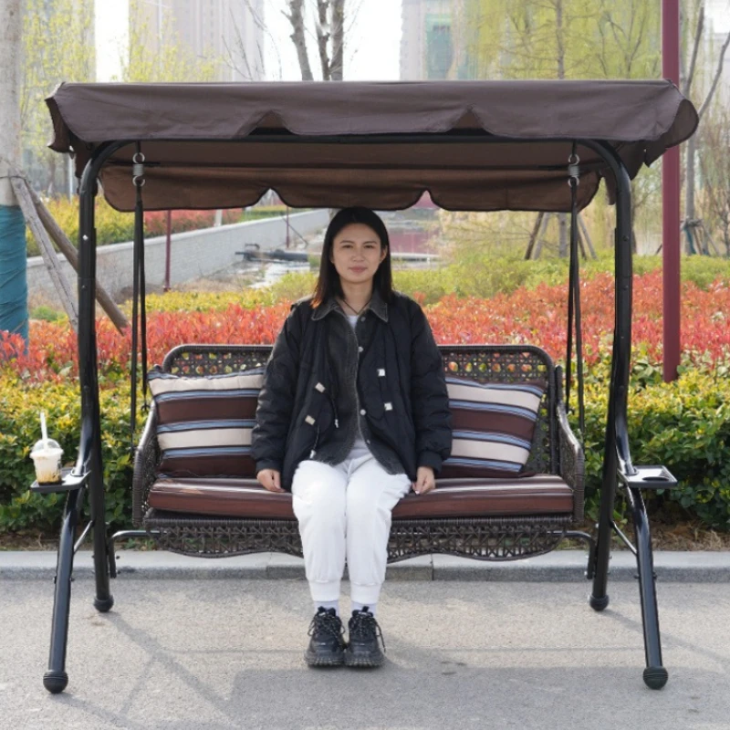 

Steel Outdoor Swing Bed,rocking Chair That Can Sit or Lie Down,dual-purpose Swing Chair,courtyard Garden Iron Hanging Chair Bed