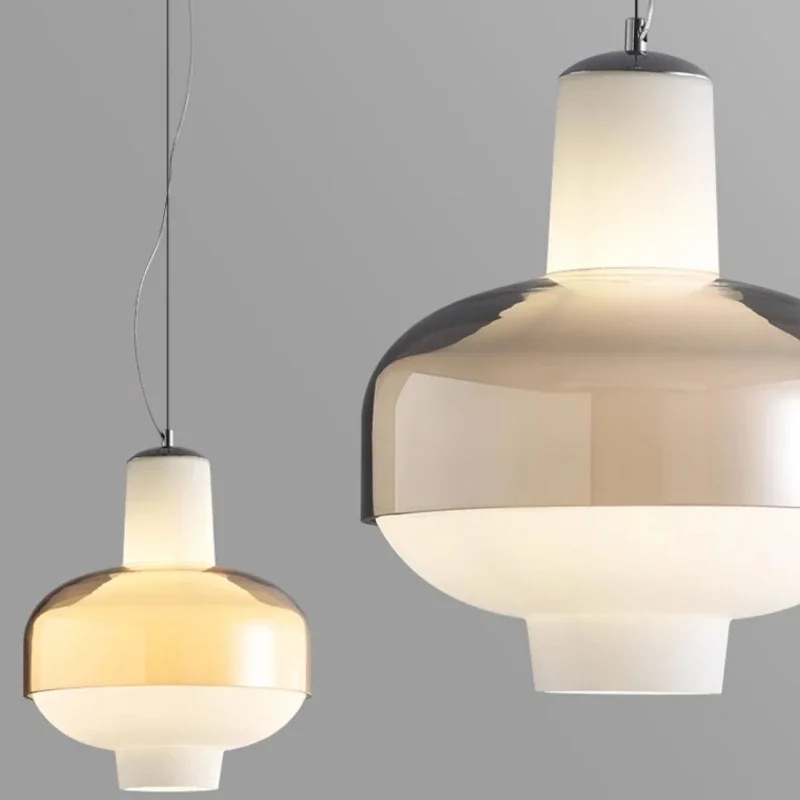 

SANDYHA Creative Nordic Style LED Pendant Light Glass Lamp for Living Room Bedroom Bedside Lighting Modern Decoration