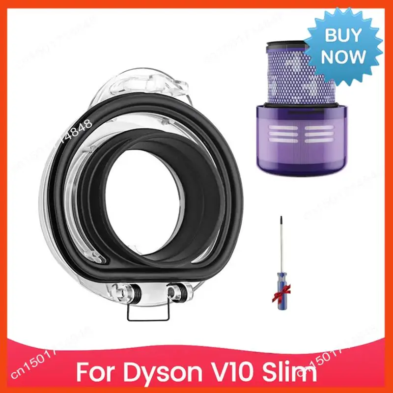 BISM Coperchio del contenitore della polvere con kit filtri Fordyson V10 Accessori per aspirapolvere digitali sottili Coperchio del secchio della polvere con anello di tenuta