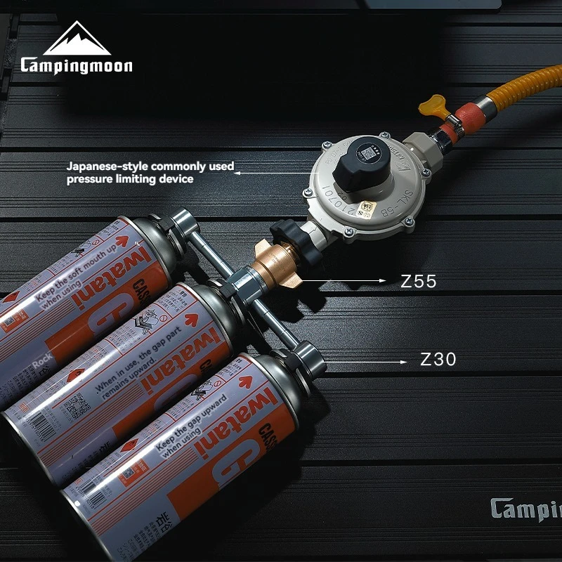 

CAMPINGMOON Z56Z55 Снаряжение для кемпинга Кассета Бутылка для альпийского газа к японскому и китайскому латунному адаптеру сжиженного газа