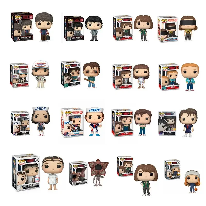 Funko Pop MIKE WHEELER 1783 #   WILL BYERS 1786 #   1809 # Steve # 803 # 638 # 1245 #   Robin 674 #   Dustin 1240 #   Demogorgon # Figura 428