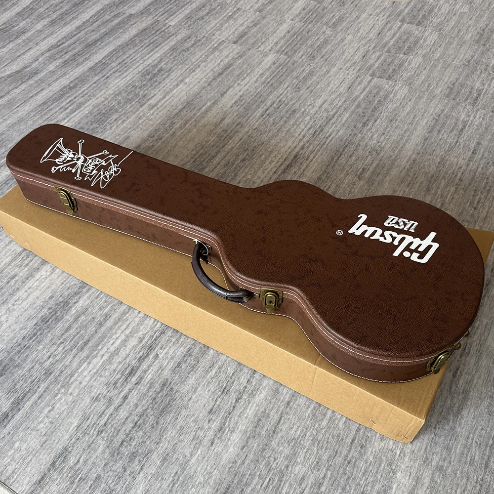 

Высококачественный чехол для гитары для электрогитар Les Paul/LP, жесткий футляр с коричневой поверхностью в винтажном стиле