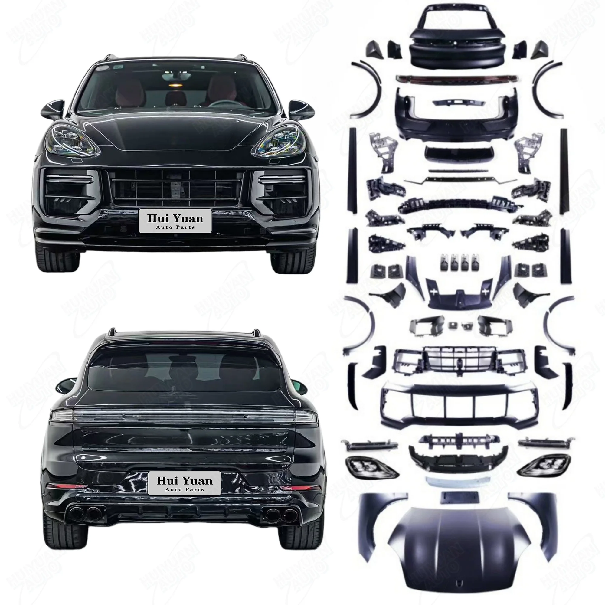 

Body Kit for 958 2011-2017 Upgrade to 2024 9Y0.2 TurboS Model Old to New with Front Bumper Body Kit Fog Light