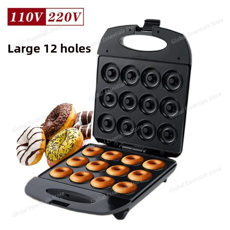 

Large 12-hole Doughnut Machine,home Breakfas, Cake Machine,round Pancake Double-sided Heating Bread Machine, Light Food Machine