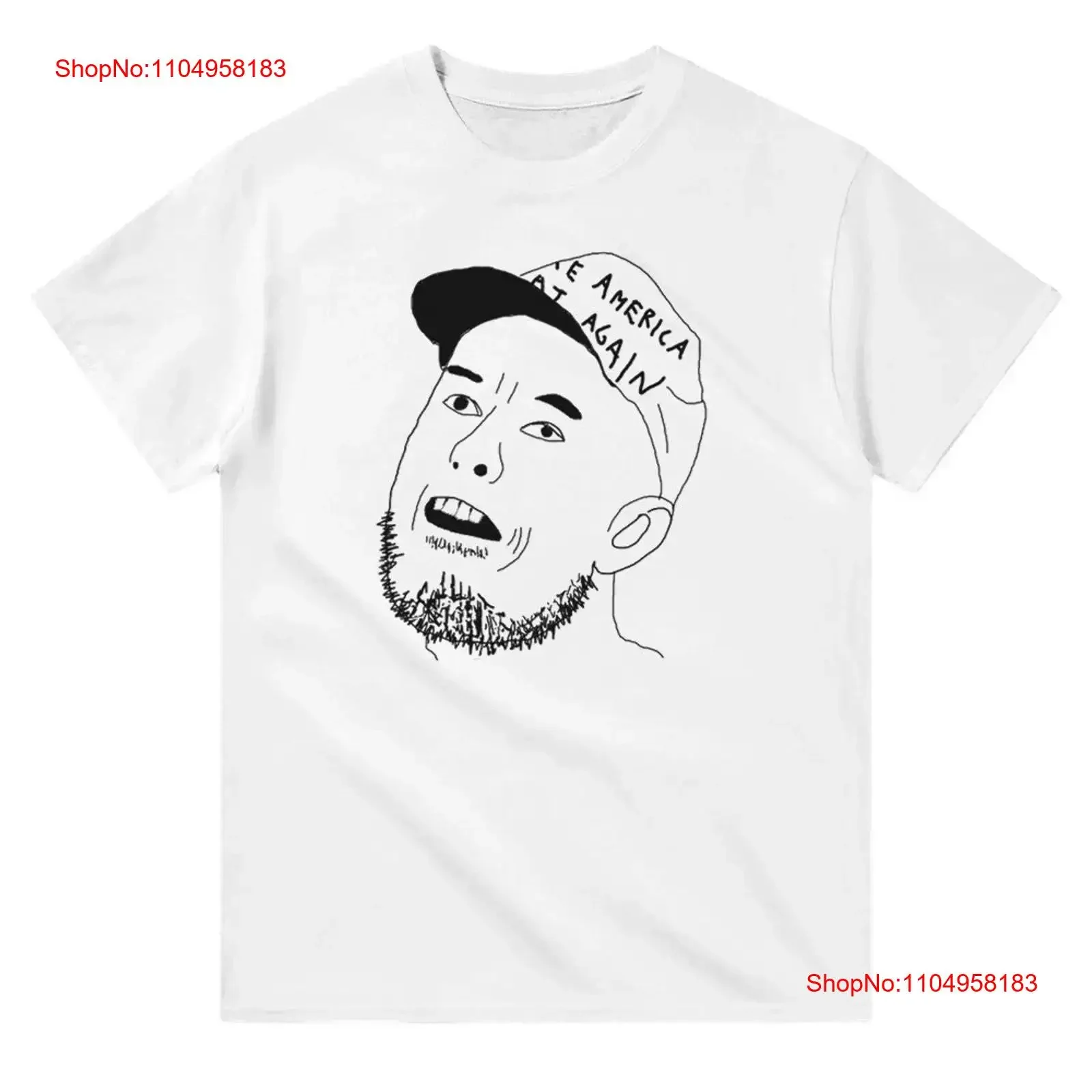 

Make America Great Again Doodle Heavyweight Crewneck T Shirt vintage Washed graphic Versatile designer clothes Stretched