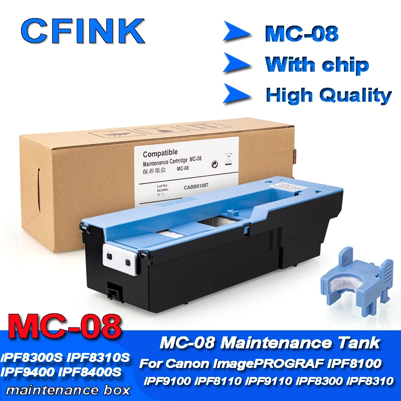 

Коробка для обслуживания CFINK MC-08 MC08 для Canon iPF8100 iPF9100 iPF8110 iPF9110 iPF8300 iPF8310 iPF8300S iPF8310S iPF9400