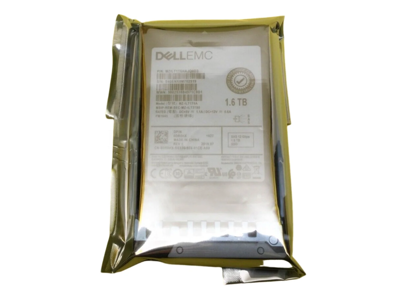 0DR0HX New Original EMC 1.6T SAS 12Gbps 2.5 SSD for Server Best Price 1.6T SAS SSD for Poweredge R640 R650 R740 R740XD R750