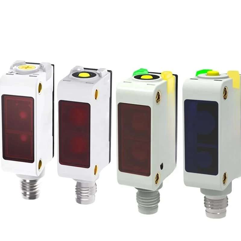 

10-30Vdc IP67 plastic square photoelectric sensor with various color detection functions