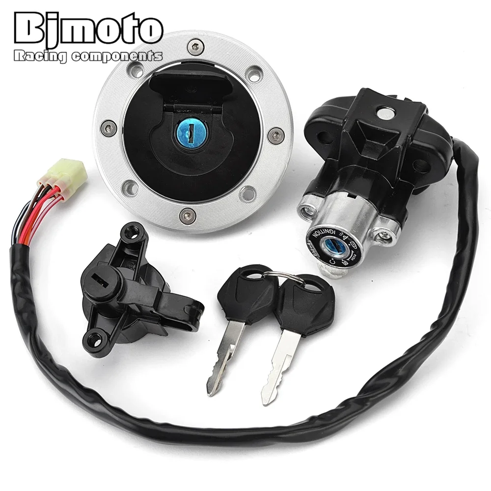 Motorcycle Fuel Gas Cap Ignition Switch Seat Lock with Key Kit For Suzuki GSF600 Bandit  1995-2004 GSF1200 Bandit 1997-2005