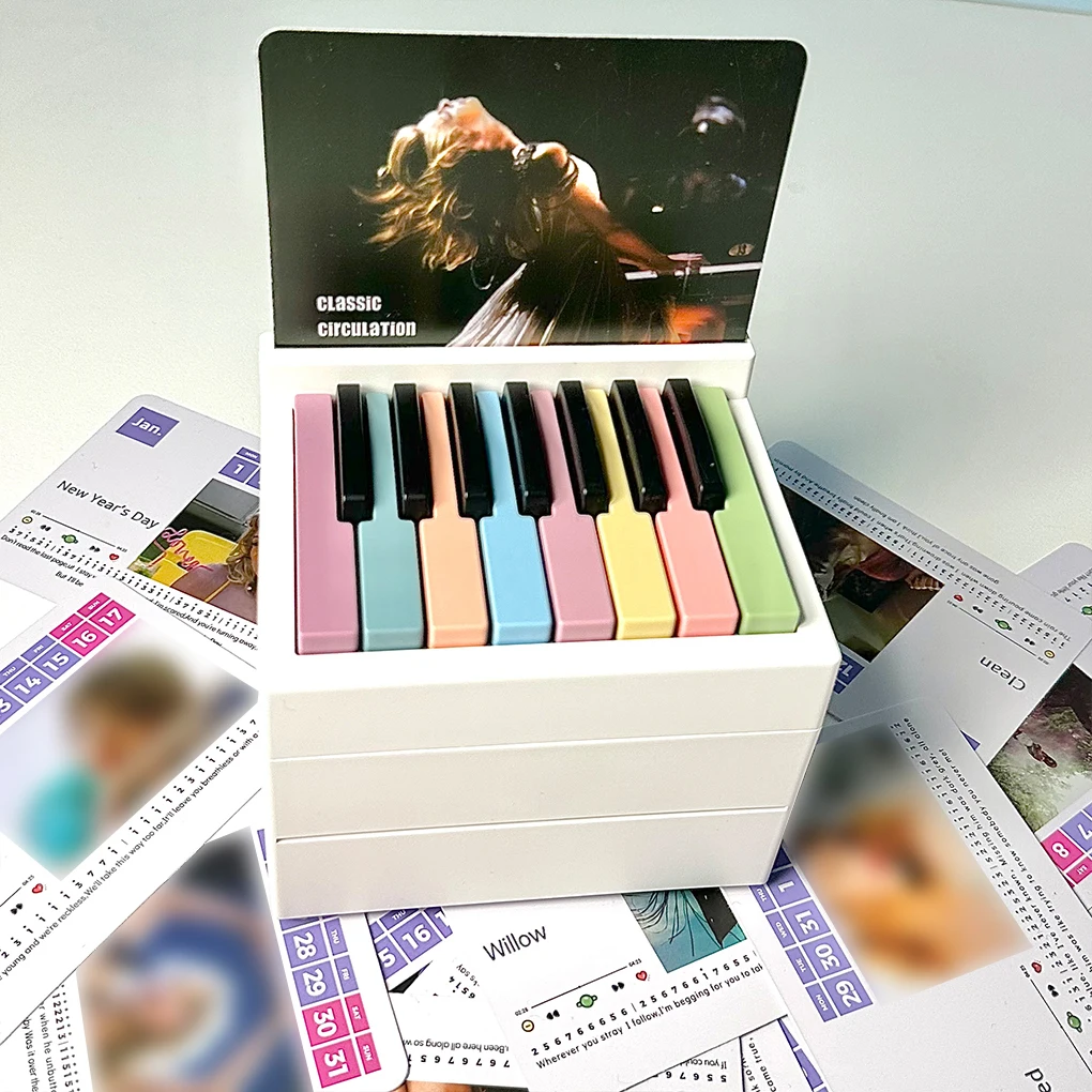 2025 15 Keys Piano Calendar Playable Desk Calendar Bluetooth Piano Calendar Playable Piano Desk Calendar Desktop Ornaments