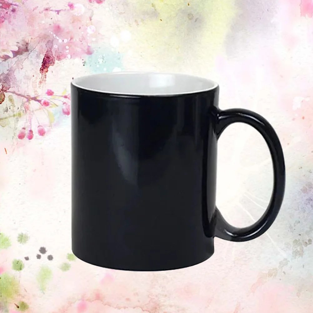 1Pcs Color Changing Heat Sensitive Mug Ceramic Cup Middle Finger Print Creative Coffee Tea Gift Color Change Mugs