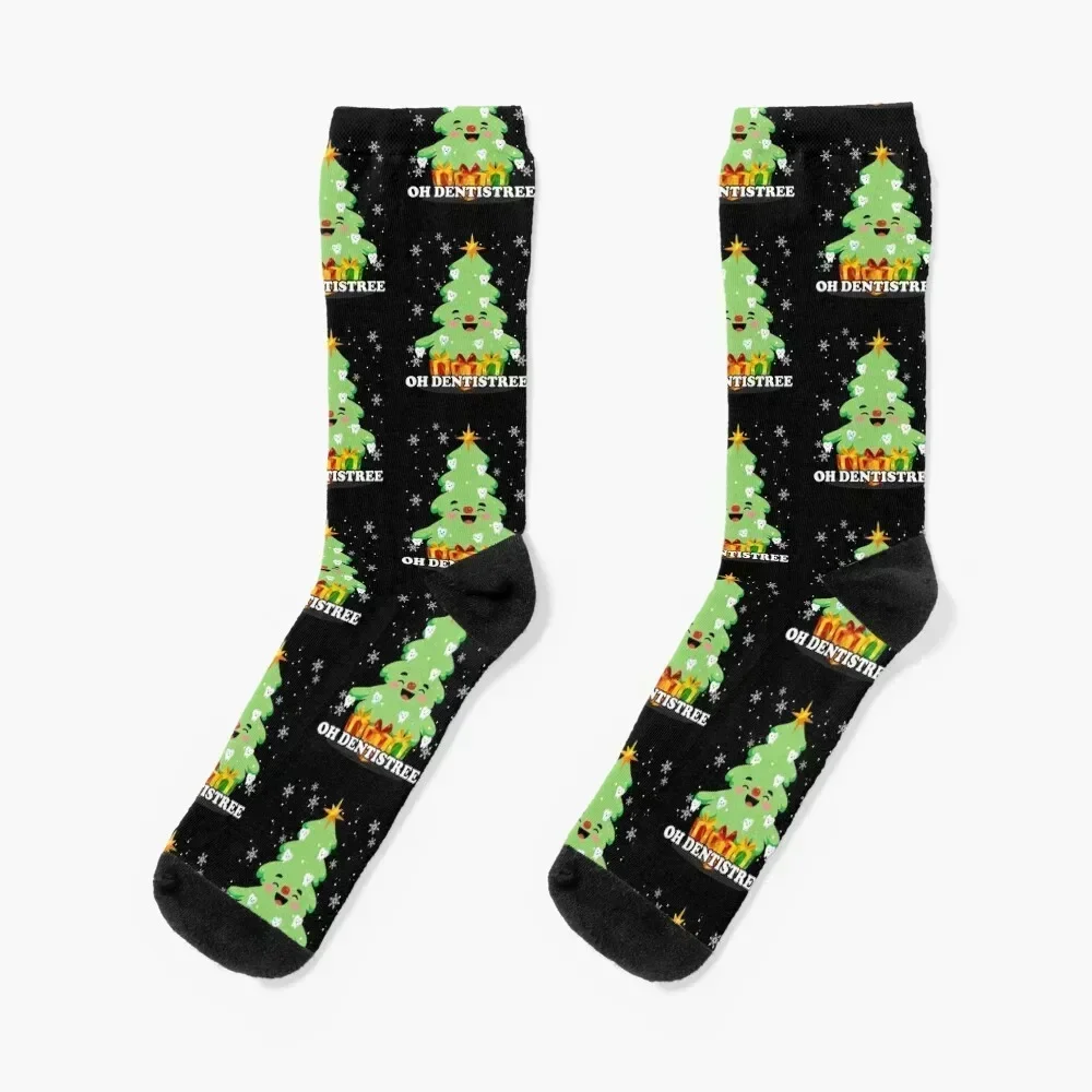 

Oh Dentistree - Funny Christmas Dentist Socks cotton halloween new year golf Socks Woman Men's