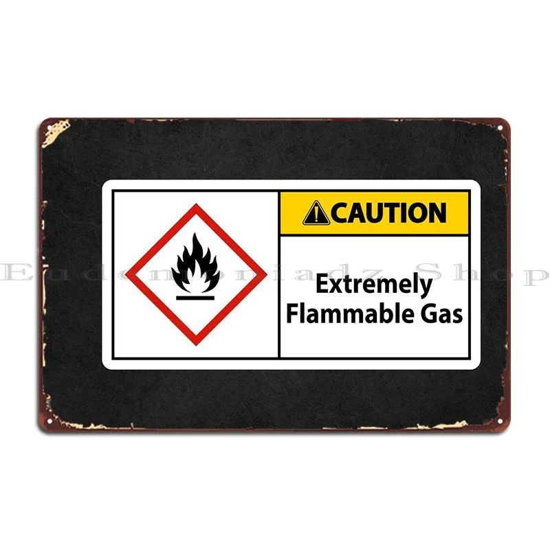 

Caution Flammable Sign Metal Plaque Poster Printing Garage Create Garage Iron Tin Sign Poster