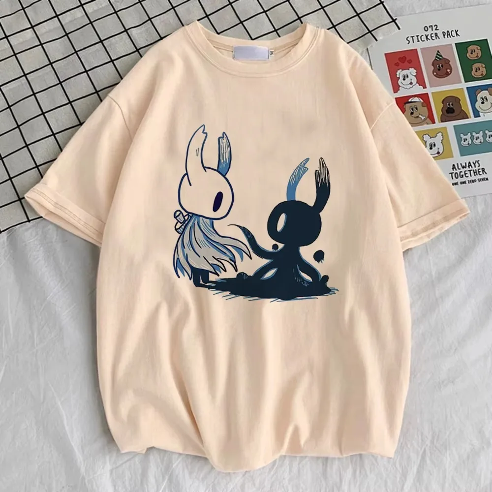 Hollow Knight Silk-song Pattern Print T-Shirt Hip-Hop Retro Anime Women's Clothing Comfortable Breathable and Soft Cotton