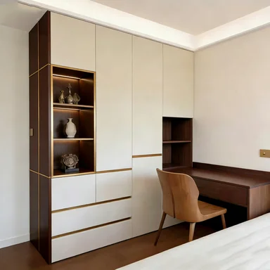 &For Customized Adjustable Eco-Friendly Durable Modern Bedroom Wardrobe MDF Flat Panel Doors Freestanding