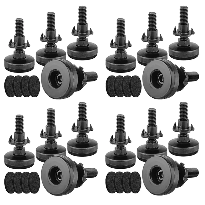 ABXF-16Pcs Furniture Levelers Heavy Duty Furniture Leveling Feet Adjustable Leg Levelers For Cabinets Tables Chairs Raiser
