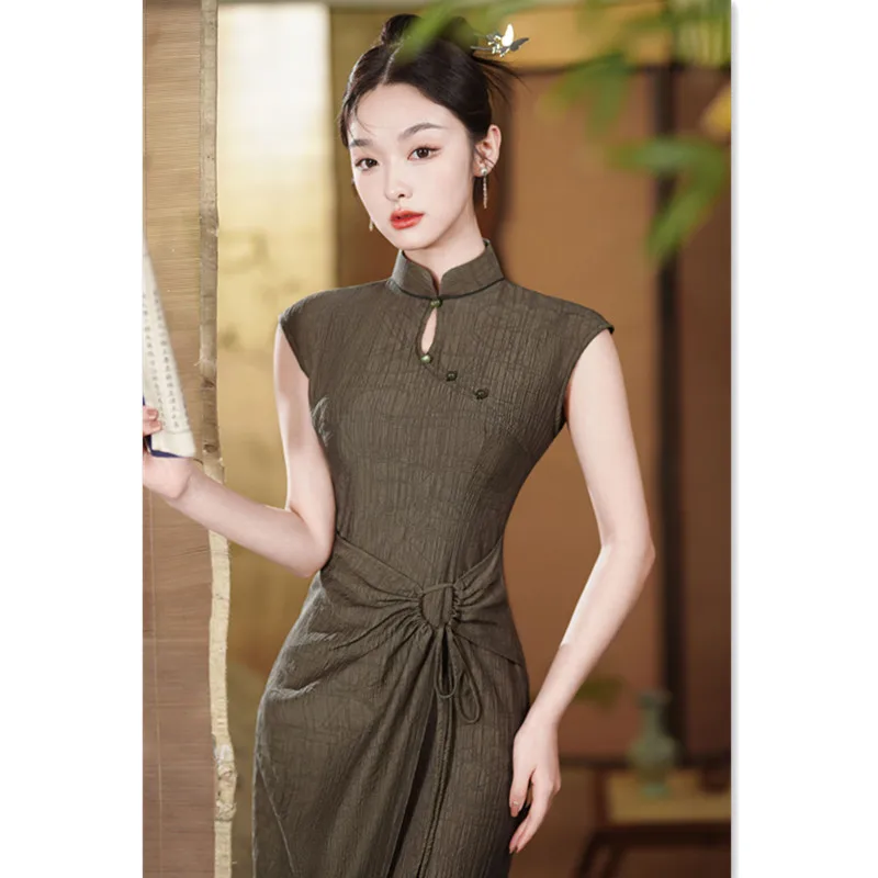 Ladies Fashion Improvement Chinese Cheongsam For Young Girls Chi-pao 2024 New Women Modern Style Qipao Daily Dress Street Skirt