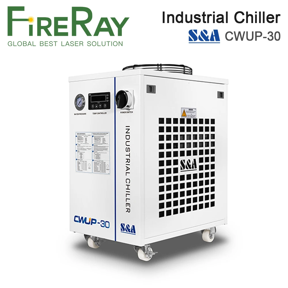 

FireRay S&A Portable Water Chiller CWUP-30 for Ultrafast UV Laser ±0.1°C Precision Modbus 485 Communication