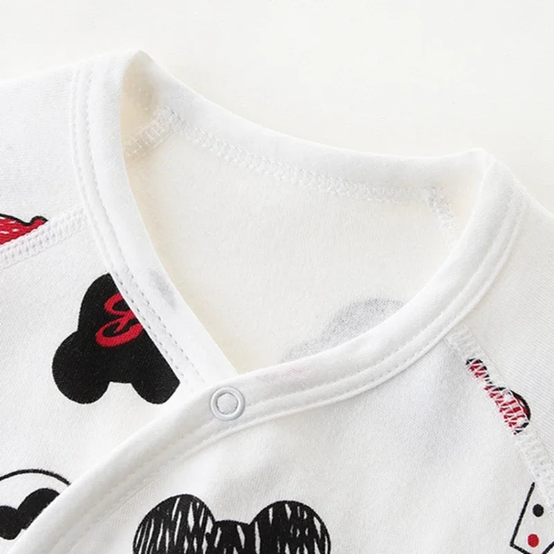 Spring Baby Rompers For Girl Newborn Jumpsuit Long Sleeve Cartoon Mickey Mouse Boy Toddler Top Kids Cotton Infant Outfits 0-12M