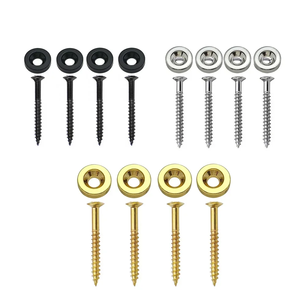4Pcs Guitar Neck Mounting Ferrules Bushings And Screws Electric Guitar Neck Hardware Replacement Accessories ST TL Guitar Parts