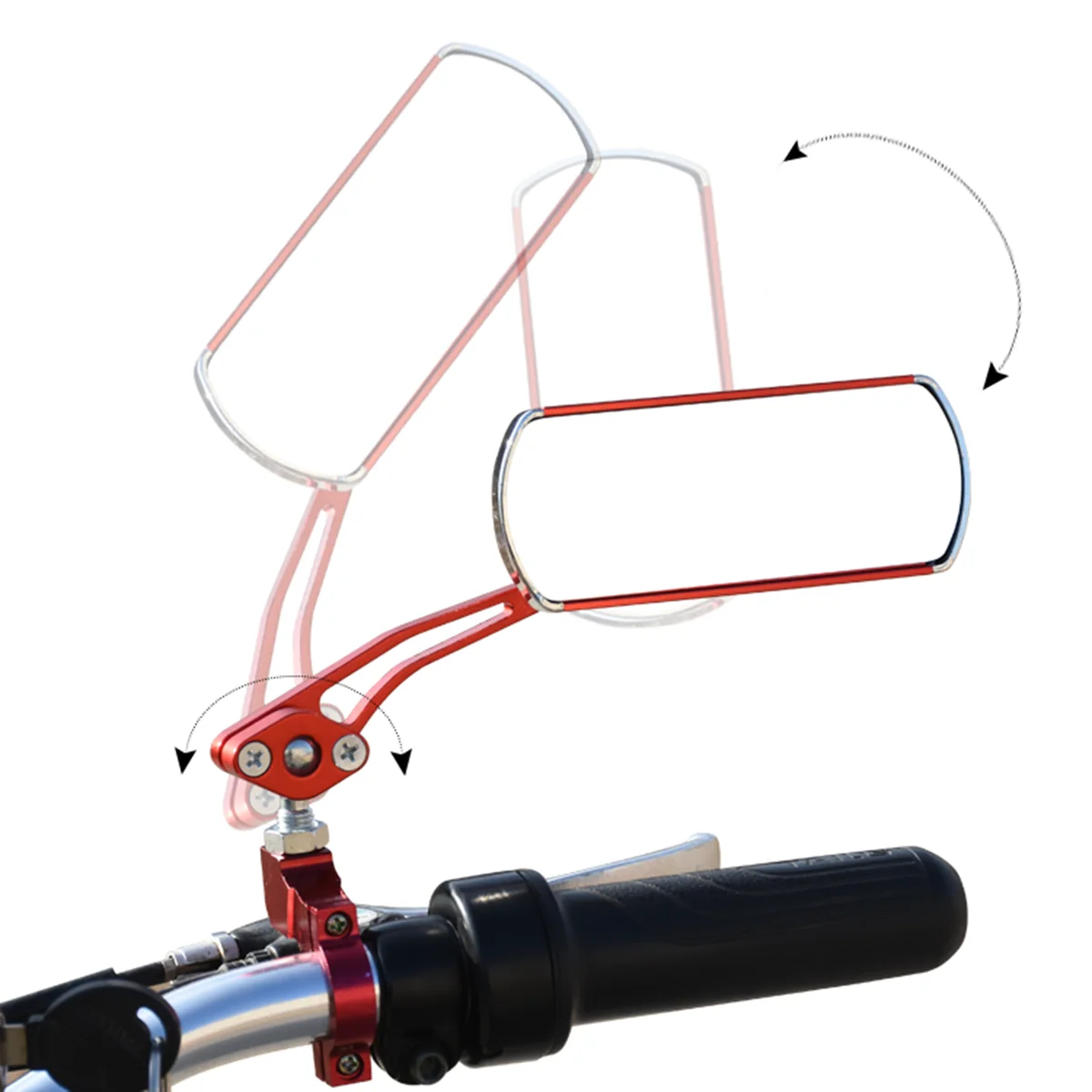 

Bicycle Mirrors H Rearview Reversing Convex for Mountain Road Bikes 22 2mm Diameter Clear View Wide Angle Aluminum Glass