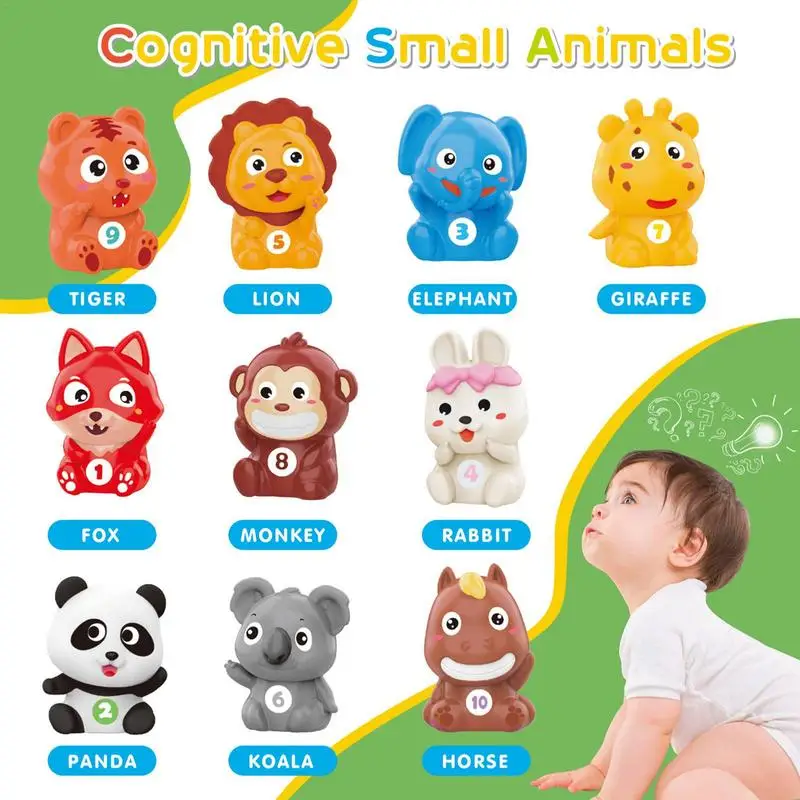 Finger Puppet Set Counting Toys Finger Puppets Barn Toys 20X Matching Game Toddler Puppets Finger Toys Cartoon Animal