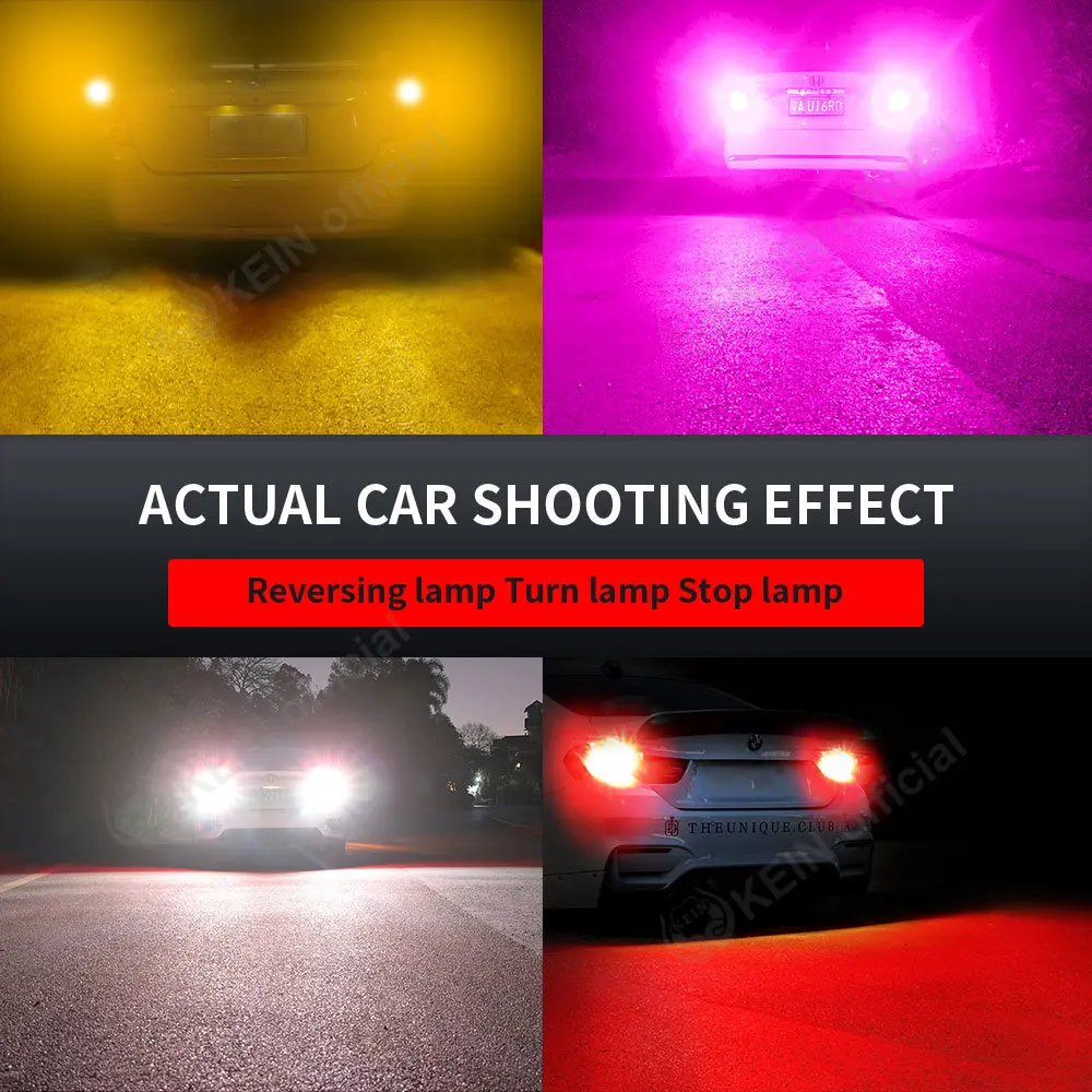 KEIN P21W BA15S BAY15D 1157 P21/5W 1156 Led Bulb R5W R10W Strobe Flash Brake Reverse Signal Lamp Truck Car Parking Light 12V 24V