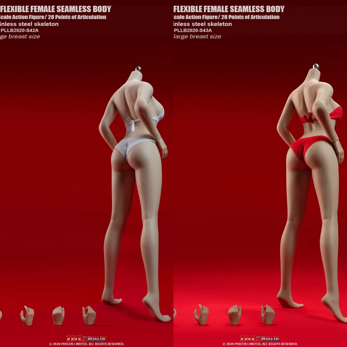 

TBLeague 1/6 S42A&S43A European Girl Seamless Body Flexible Rubber Doll No Head