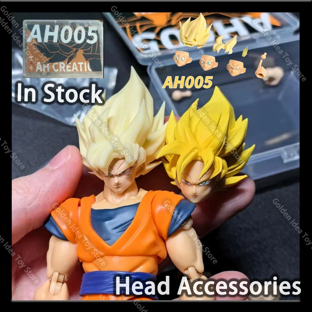

В наличии Dragon Ball Z Air Hm Ah005 Shf Super Saiyan Full Power Son Goku Head Аксессуары Headsculpt Аниме Фигурки Подарки