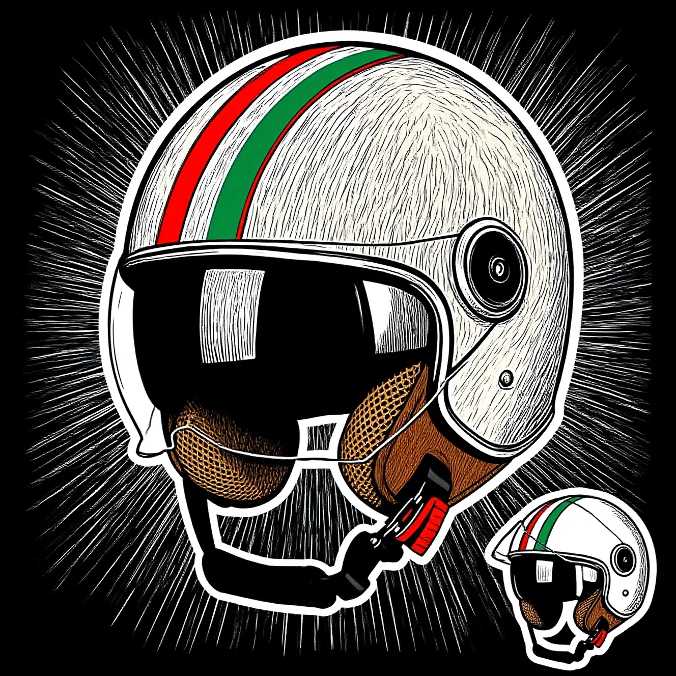 

Retro Motorcycle with Visor Leather Helmet for Man Electric Motorbike Vintage Protected Motor Safety Cap 3/4 Jet Summer Retro Sc