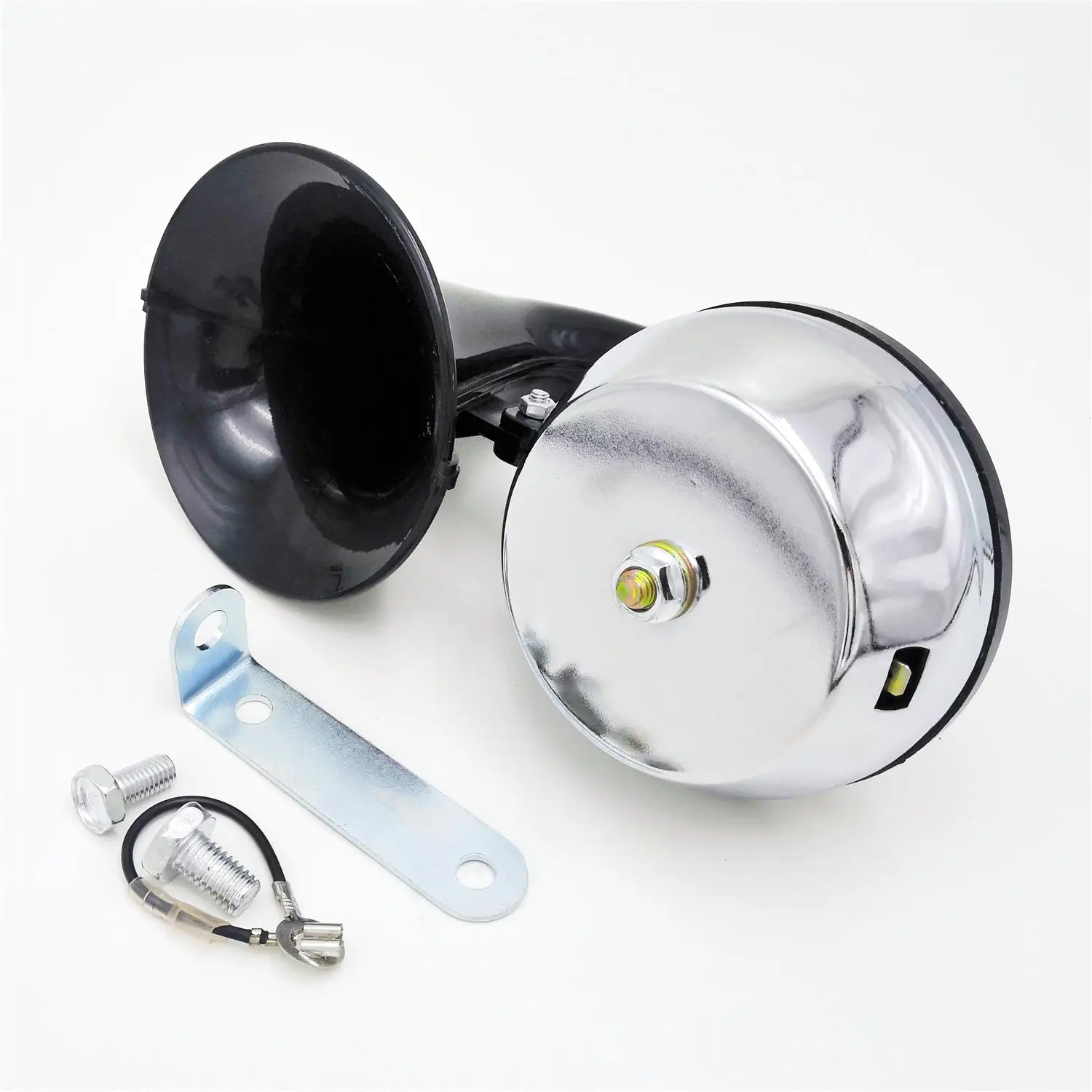 1PC Waterproof Horns Train Air Horn Trumpet Black For Motorcycle Bike Truck DC12V 300Db Car Engine Replacement Parts