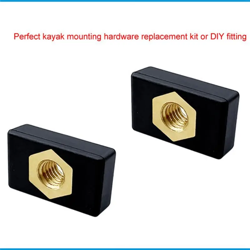 Top Sale 8Pcs Kayak Side Mount Slide Track Rail Sliders Fishing Rod Pole Holder Mounting Base Sliding Nut