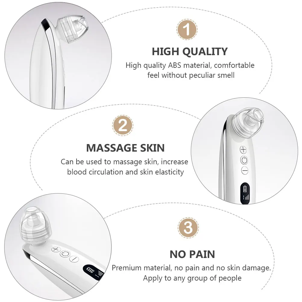 

Acne Electric Pore Cleaner Skin Care Tools Abs Material Vacuum Extractor Face Machine Deep Clean Premium