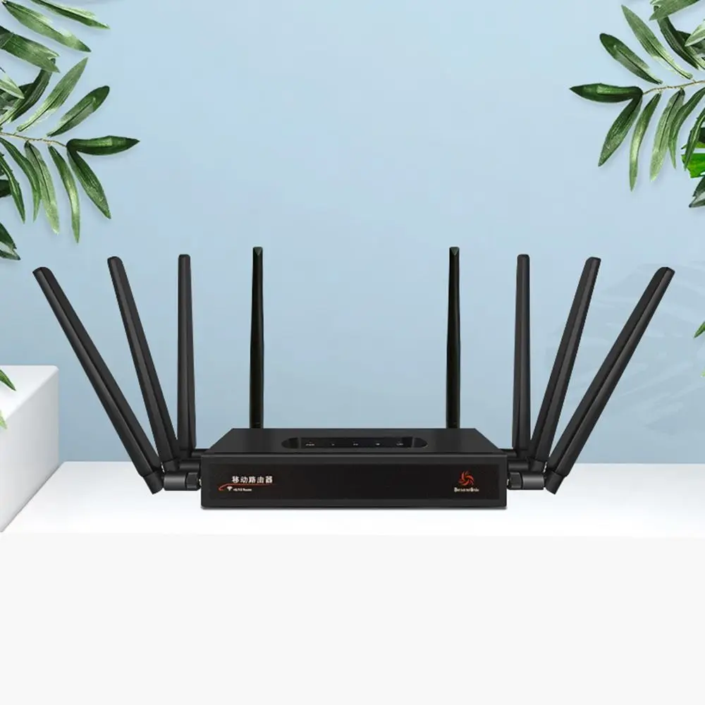 286Mbps 新型モデムSIMカード高速対応 無制限データ 4G 8本折りたたみアンテナ ホットスポット ワイヤレスルーター WiFi 6