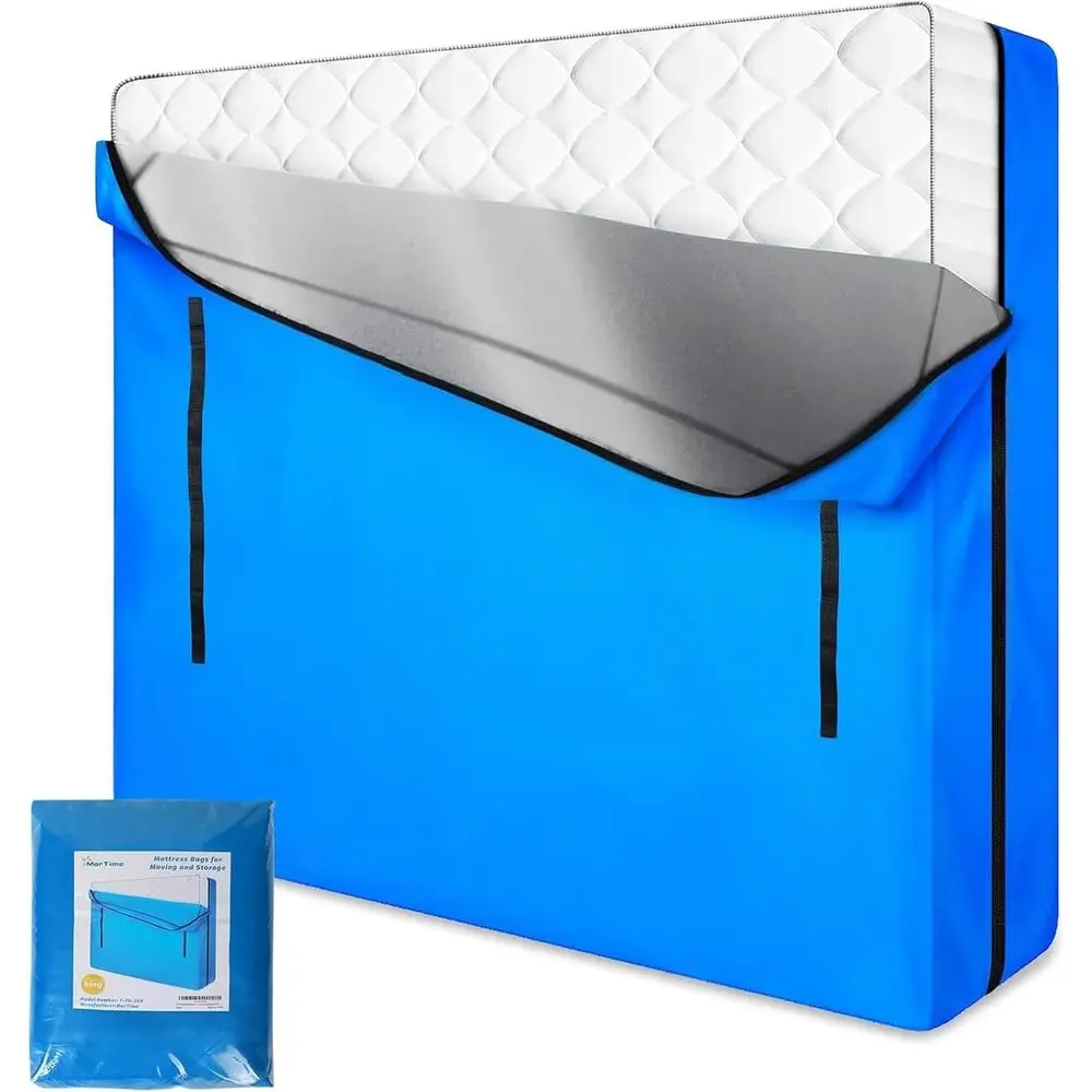 

King Size Zippered Mattress Bag for Easy Moving and Storage with 8 Handles and Reusable Protector
