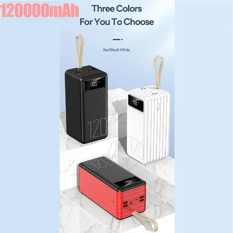12000mAh High Capacity Power Bank 120W Super Fast Charging Portable Charger External Battery Pack Powerbank for IPhone Huawei