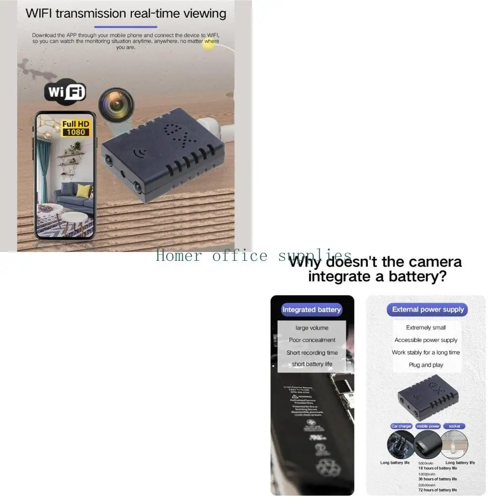 

Детектор камеры K43B для шпионской камеры с длительным режимом ожидания, мини 1080P Wi-Fi, ночь для видеорегистратора по