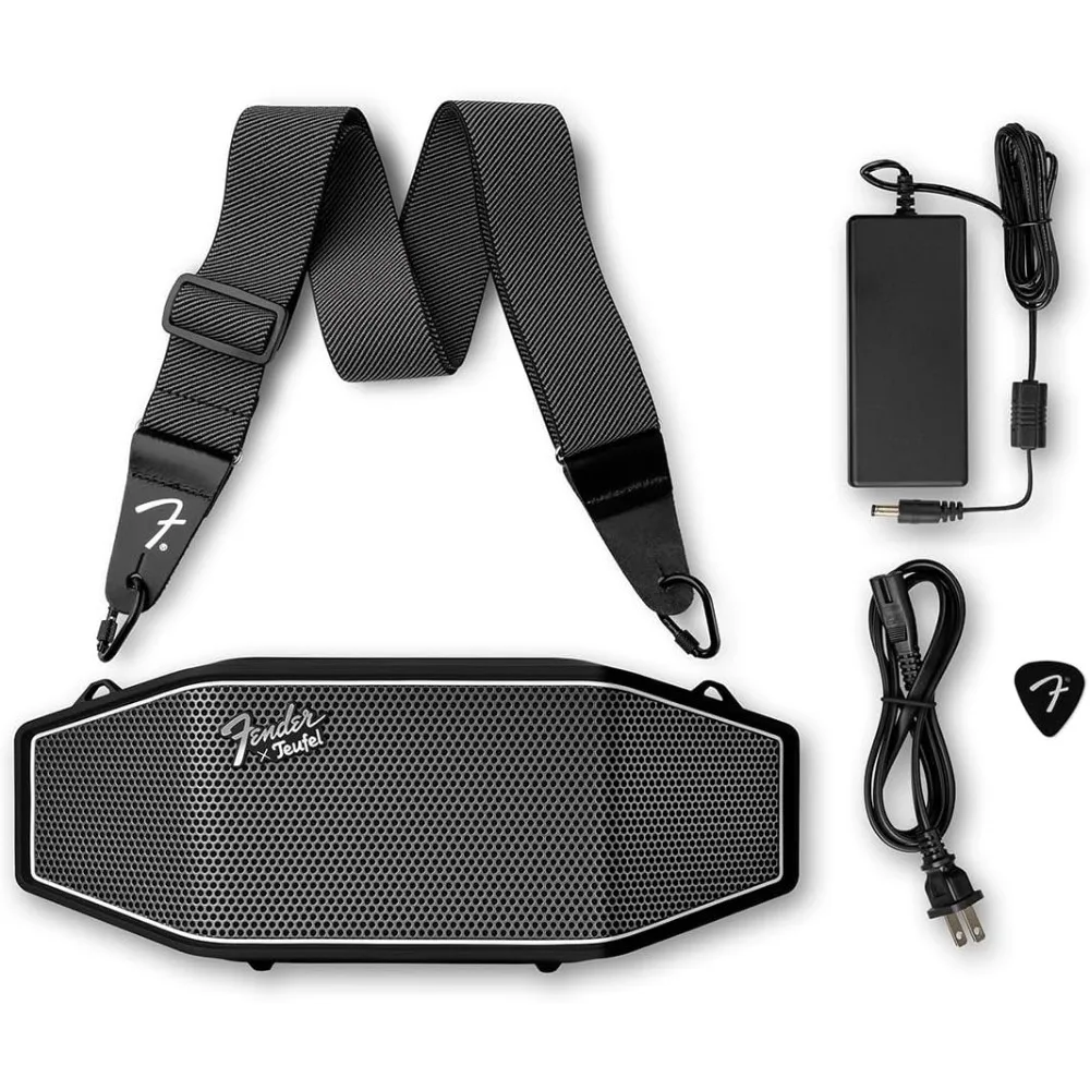 Fender x  ROCKSTER CROSS Portable Wireless Bluetooth Speaker – Rugged, Waterproof, 16 Hours of Battery, Powerful Stereo Sound, S